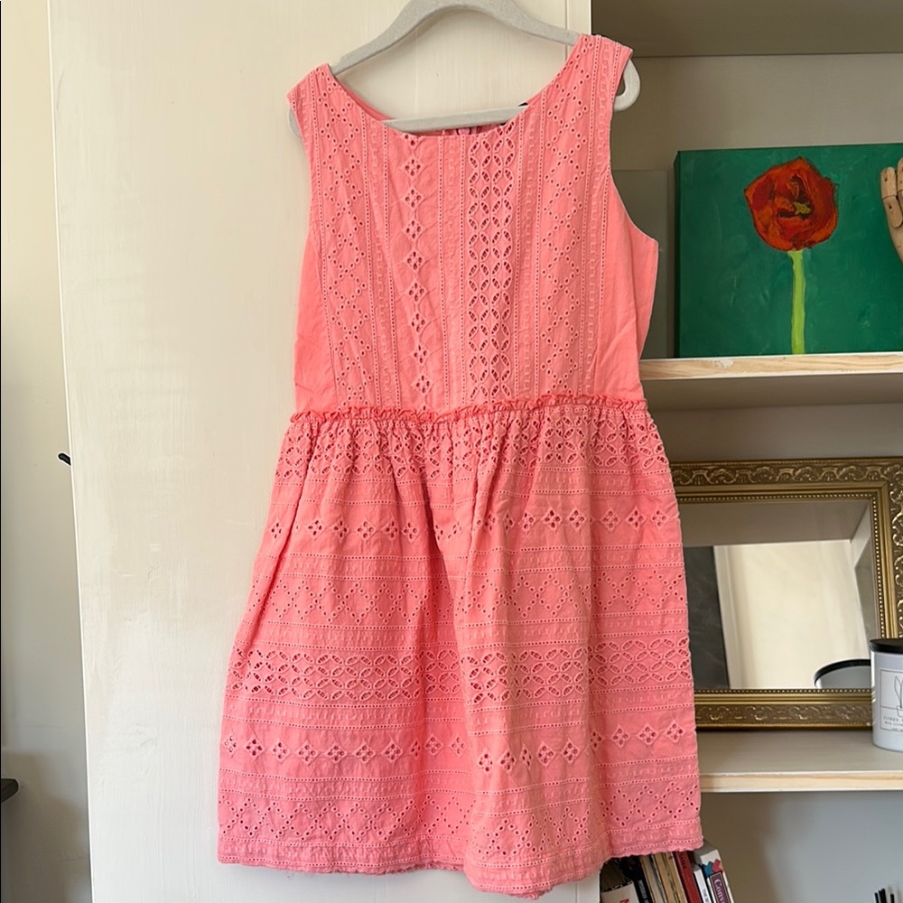 Pink Eyelet Kids Dress